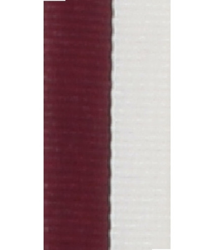 Medal Ribbon - Maroon/White