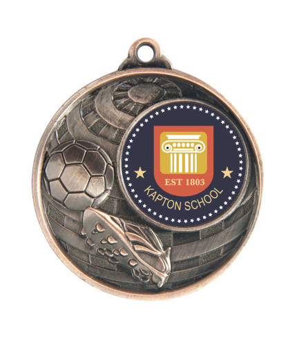 EVA Medal - Football Cyclone Ins 50mm G/S/B