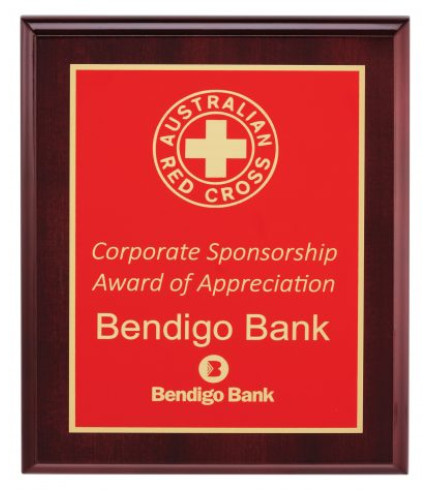 Plaque - Designer Red - 250mm