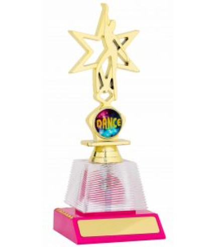 Stylish - Pink Base Gold Insert Figurine - Dance